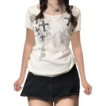 Tシャツ・カットソー   Women's Crop Short-sleeved T-shirts 5FT1930 Tシャツ・カットソー Women's Crop Short-sleeved T-shirts